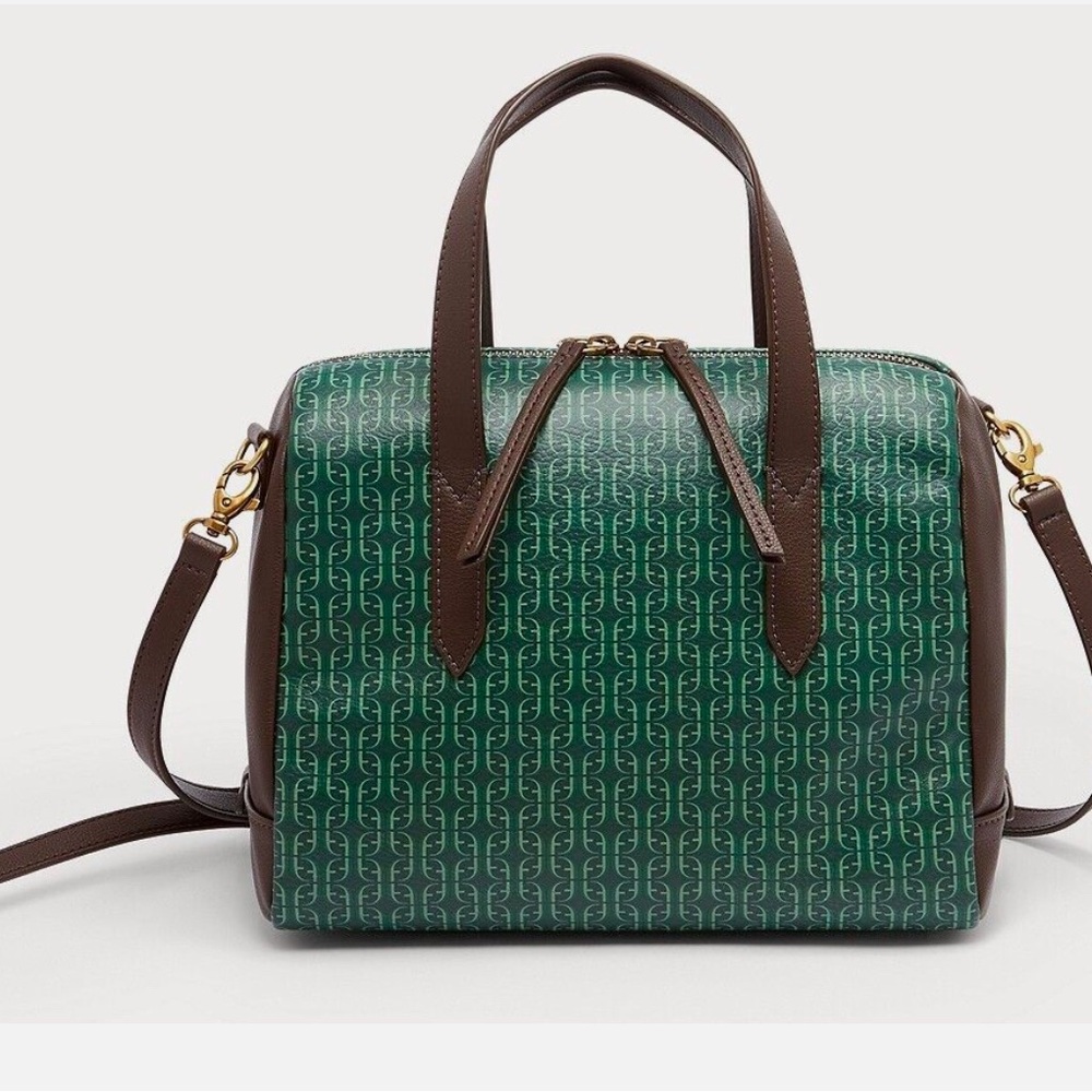 Fossil Sydney Satchel Hunter Green handbag- NWT